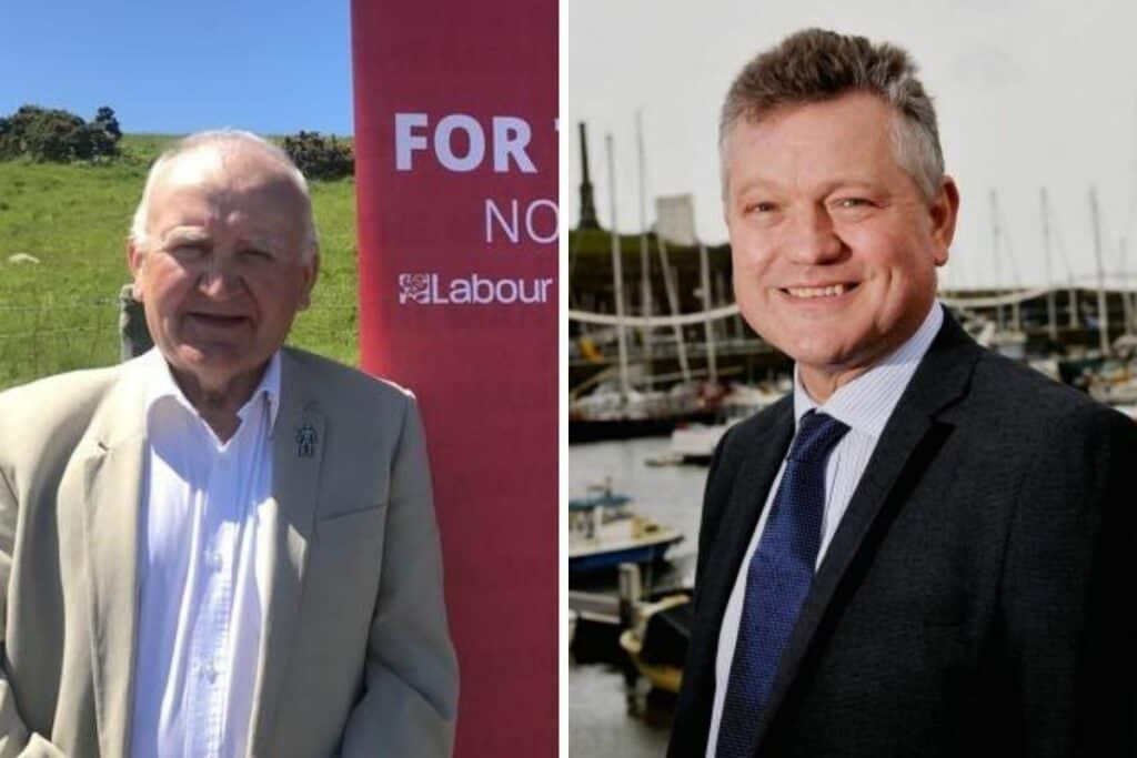 Michael McVeigh and Mayor of Copeland Mike Starkie