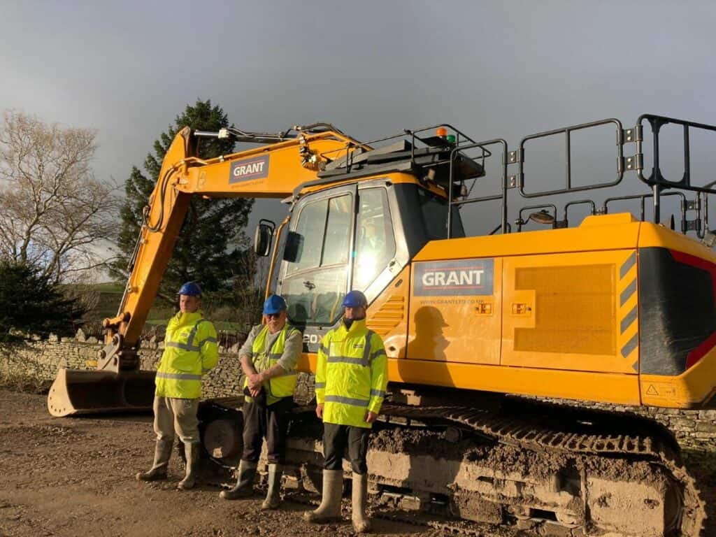 From left, Sam Davies, Alan Tym and Luke Patterson who have recently started working at Grant Ltd