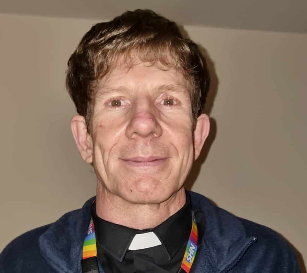 Hospital chaplain Ian Newton (pictured) has set a new world record for walking the equivalent distance of Carlisle to Brussels.