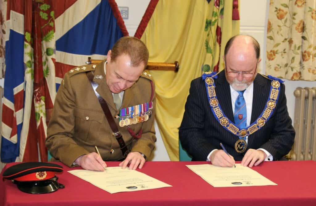 Cumbria Freemasons signed the Armed Forces Covenant at Carlisle Castle on Friday