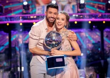 Strictly Come Dancing winner Rose Ayling-Ellis with her partner Giovanni Pernice. Picture: BBC/Guy Levy