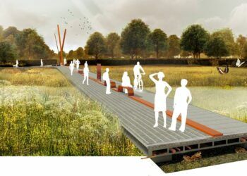 Gillespies, The Greenway Ribbon is the winner of the Start with the Park: St Cuthbert's Garden Village Competition.