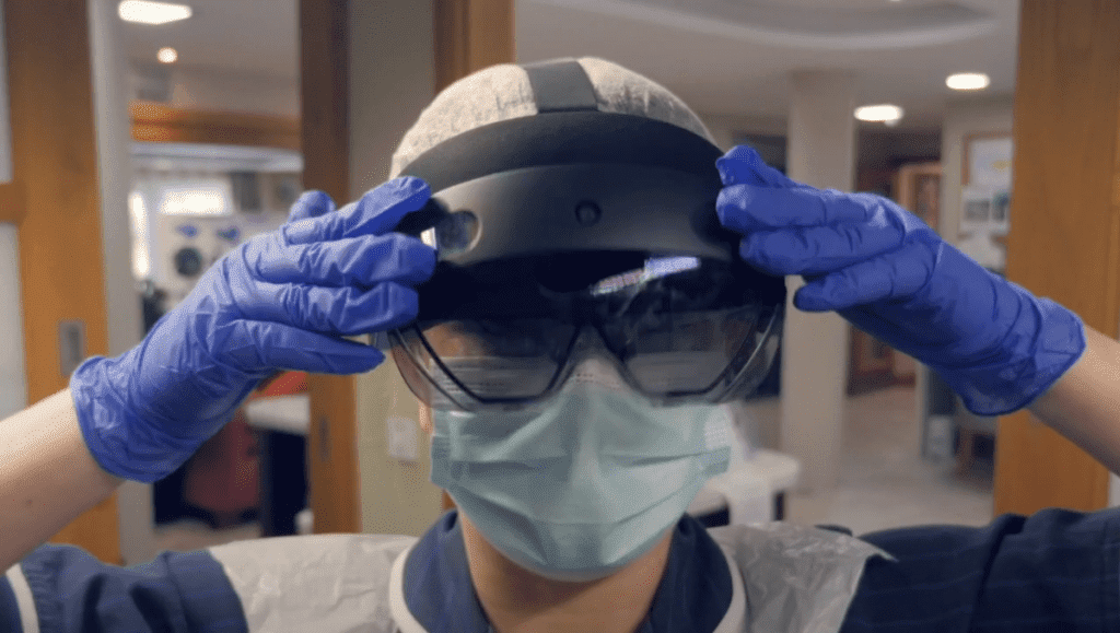 HoloLens 2 is being used by nurses at Kendal Care Home to care for residents