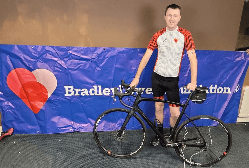 A keen cyclist and volunteer for the Bradley Lowery Foundation is embarking on a 320-mile tour of 39 football grounds to raise money for the charity. Mark Harrison (pictured) has fundraised for the foundation for three years.