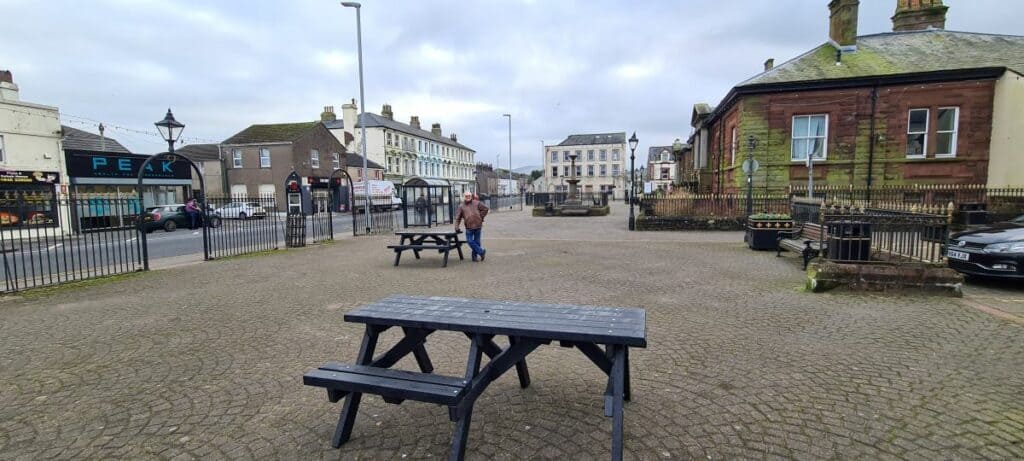 New street furniture on Cleator Moor Square