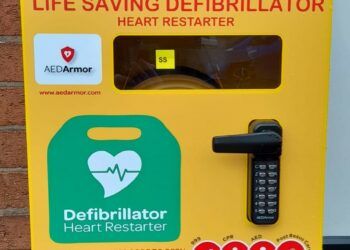 Two new life-saving defibrillators have been installed in Workington. One of the defibrillators is pictured