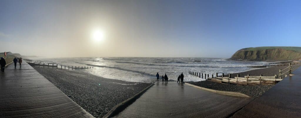 St Bees beach prior to the callout of bomb disposal