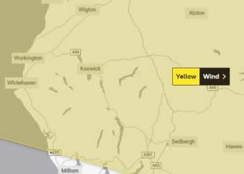 Yellow Met Office weather warning for wind