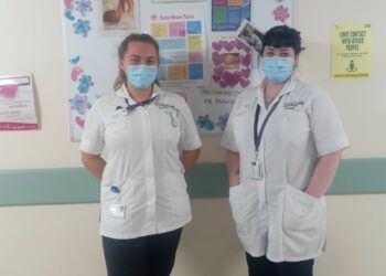 Emily Booker (left) and Sarah Cairns, student nurses at North Cumbria Integrated Care NHS Foundation Trust