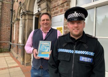 University of Cumbria policing and security lecturer Iain Stainton and one of his former students Dr Rob Ewin have written Criminal Investigation, a new book for policing and criminology students, pictured at the Fusehill Street campus in Carlisle