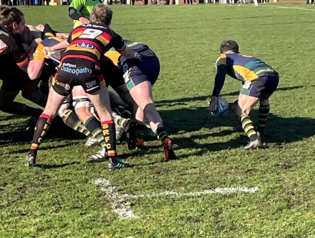Jack Thompson gets the ball away from a scrum. Picture: Allan Lambert