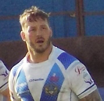 Cumbrian forward Ollie Wilkes, previously of Workington Town. Pictured in the Workington town kit