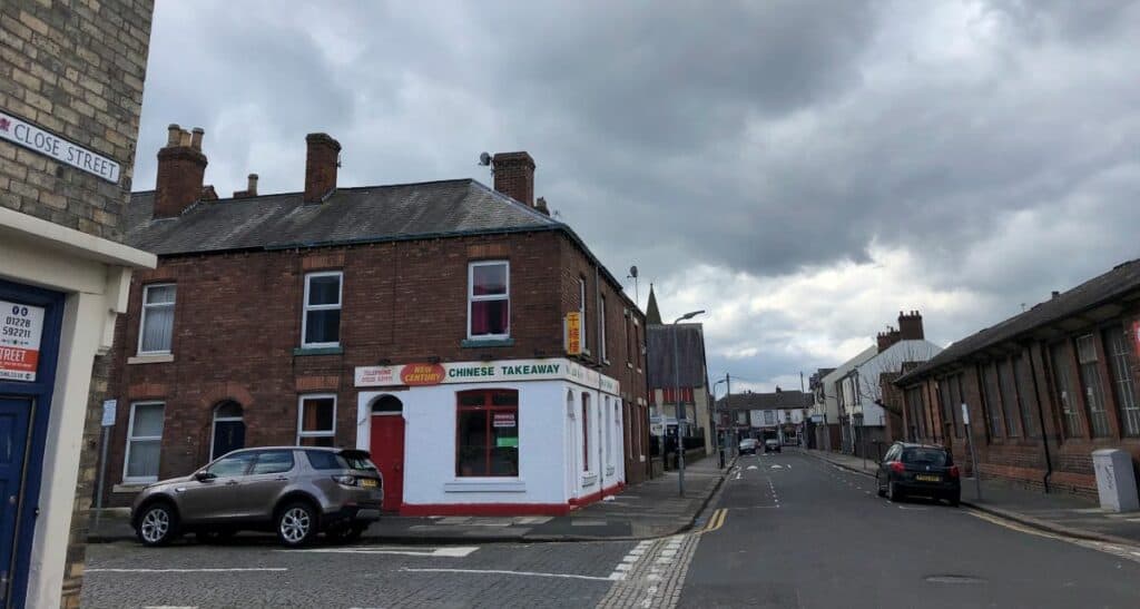 Close Street, Carlisle. Pictured is the corner of Close Street with a Chinese takeaway opposite