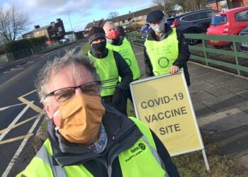 Marshalling at Covid Clinic Morton