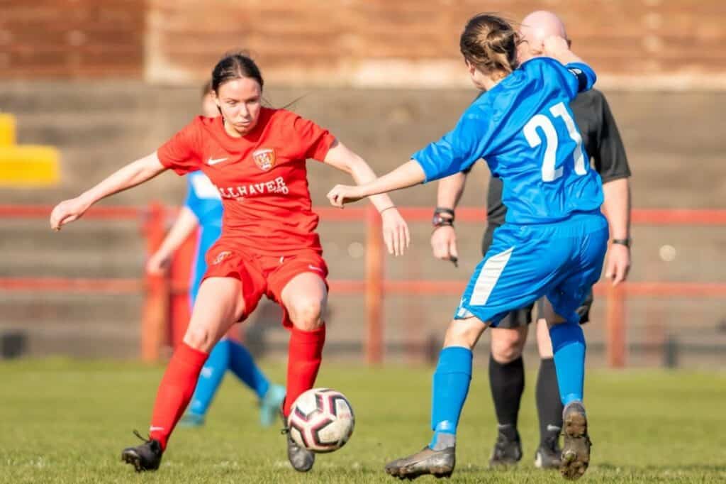 Whitehaven teenager Sophie Douglas made a fine debut for Reds Ladies. Picture: Jamie Crossan