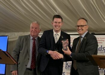 Neil Hudson MP presents national parliamentary award to ‘inspirational’ Cameron Stewart