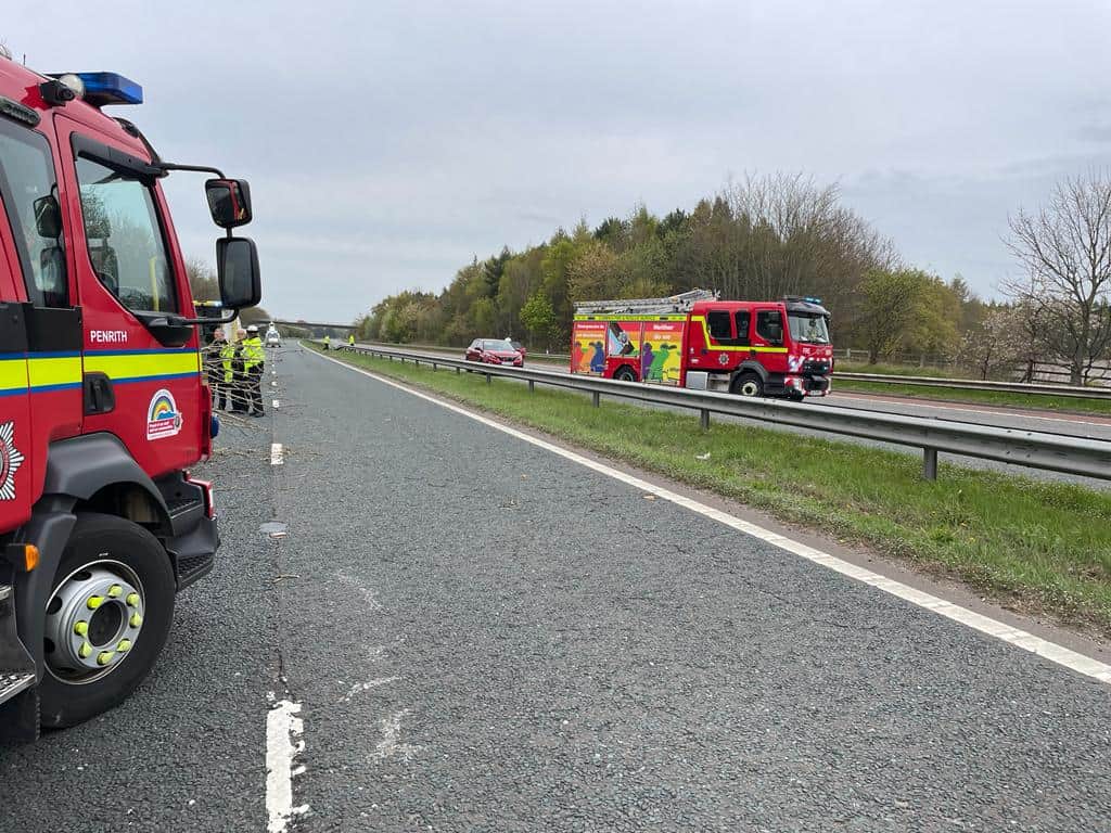 M6 closed after one vehicle crash cumbriacrack