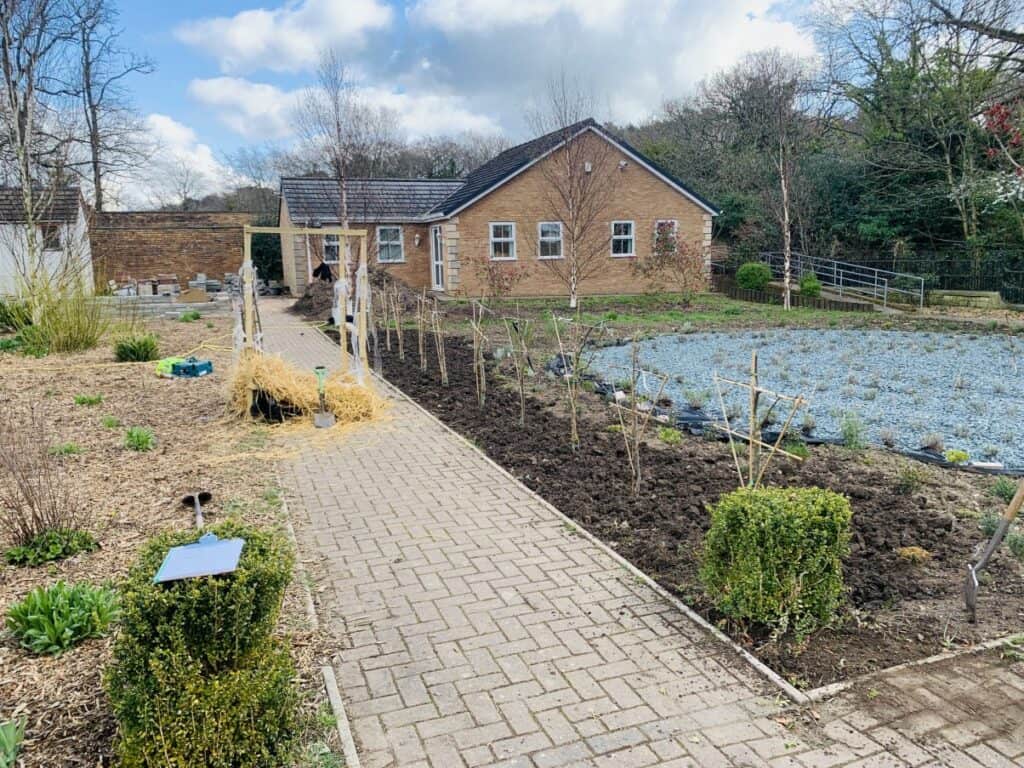 The walled garden in Distington