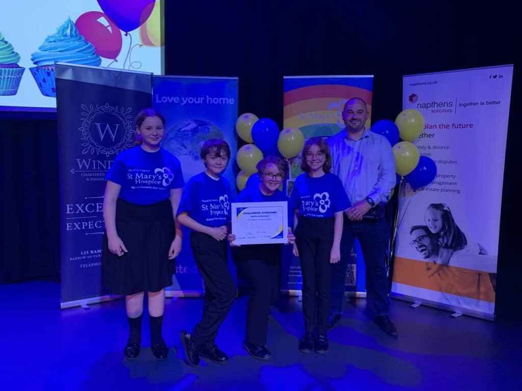 Academy crafts, from Furness Academy, picking up their award for challenges overcome