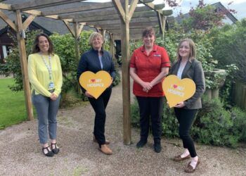 Photo left to right: Eleanor Viney (Eden Valley Hospice, Fundraising Manager), Linda Dodd (Cumberland Show Vice Chair and Head Horse Steward), Suzanne Garbarino-Danson (Eden Valley Hospice Clinical Lead) and Sarah Gemmell (Cumberland Show Horse Secretary)