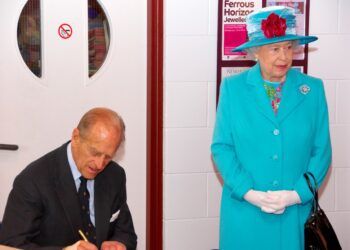 The Queen and Duke of Edinburgh at the opening of the Beacon Museum, in Whitehaven