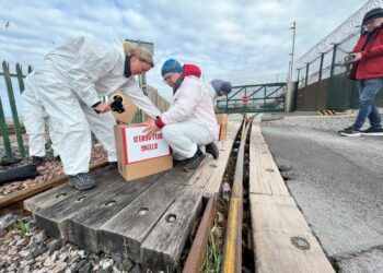 Norwegian campaign group protests at Sellafield site
