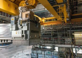 Work underway at the Magnox Swarf Storage Silo at Sellafield