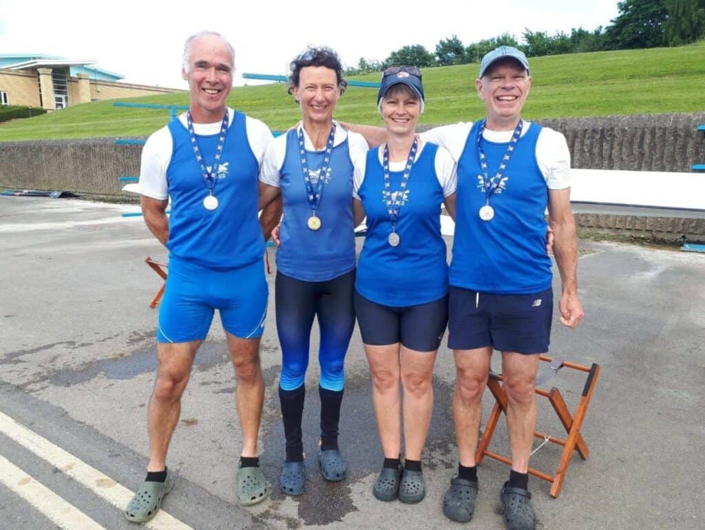 Left to right: Nick Cowan, Sam Ayers, Julia McCumiskey and Graeme Mactavish of  Lakeland Rowing Club
