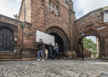 Artwork on the move during the 2021 Historic Quarter Arts Festival