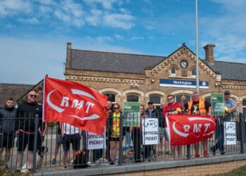 Rail workers picket train stations as strikes begin