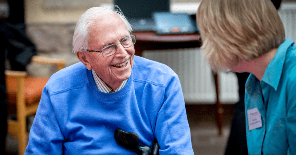 A group member at a Macular Society meeting
