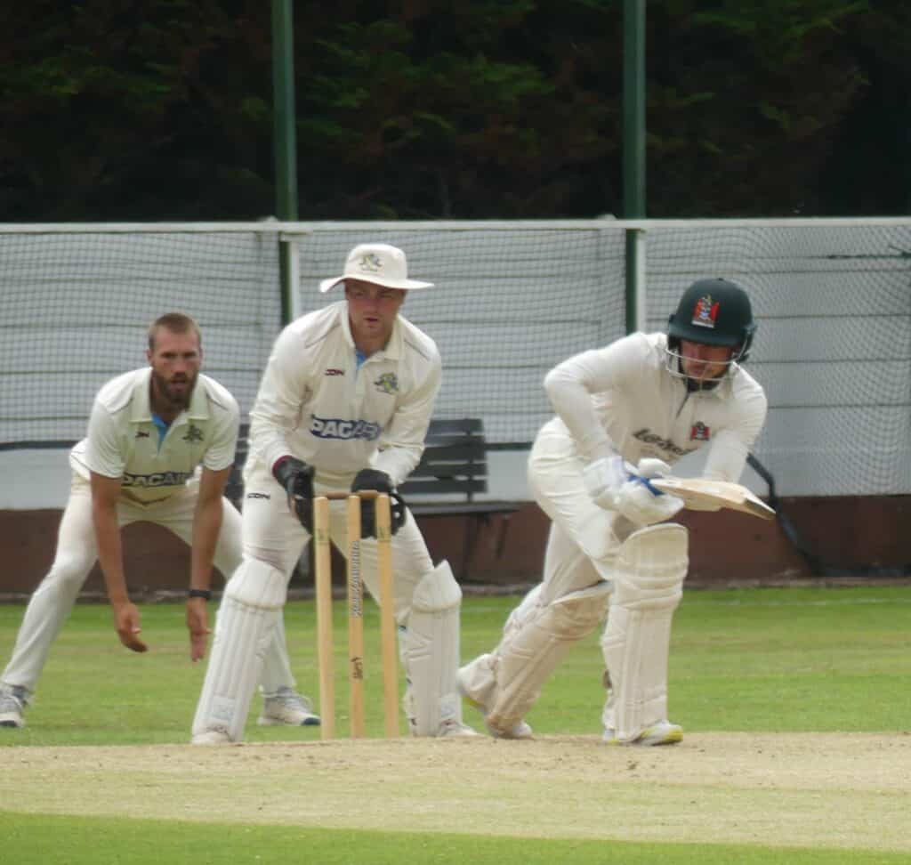 Cockermouth's Matthew Sempill on his way to a century for Cumbria against Cambridgeshire. Pic Lesley Cairns.