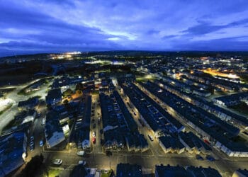 VIDEO AND PICTURES: Bird’s eye view of Workington at night