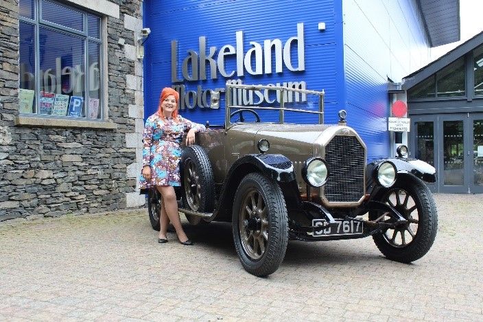 Steph from idriveaclassic at the Lakeland Motor Museum