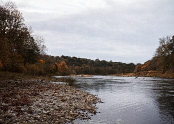 The Eden river along cumbria