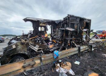 VIDEO: Motorhome catches fire on M6