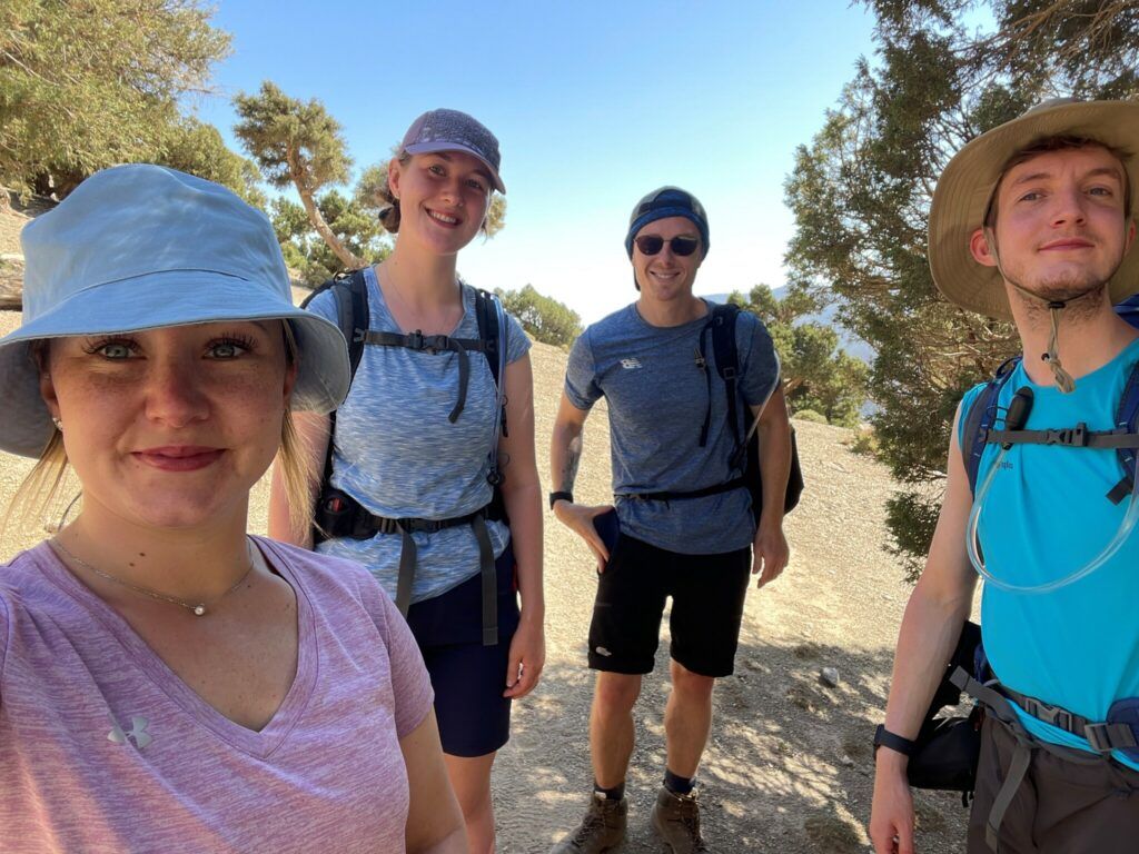 Lucy Gordon and her friends doing the trek
