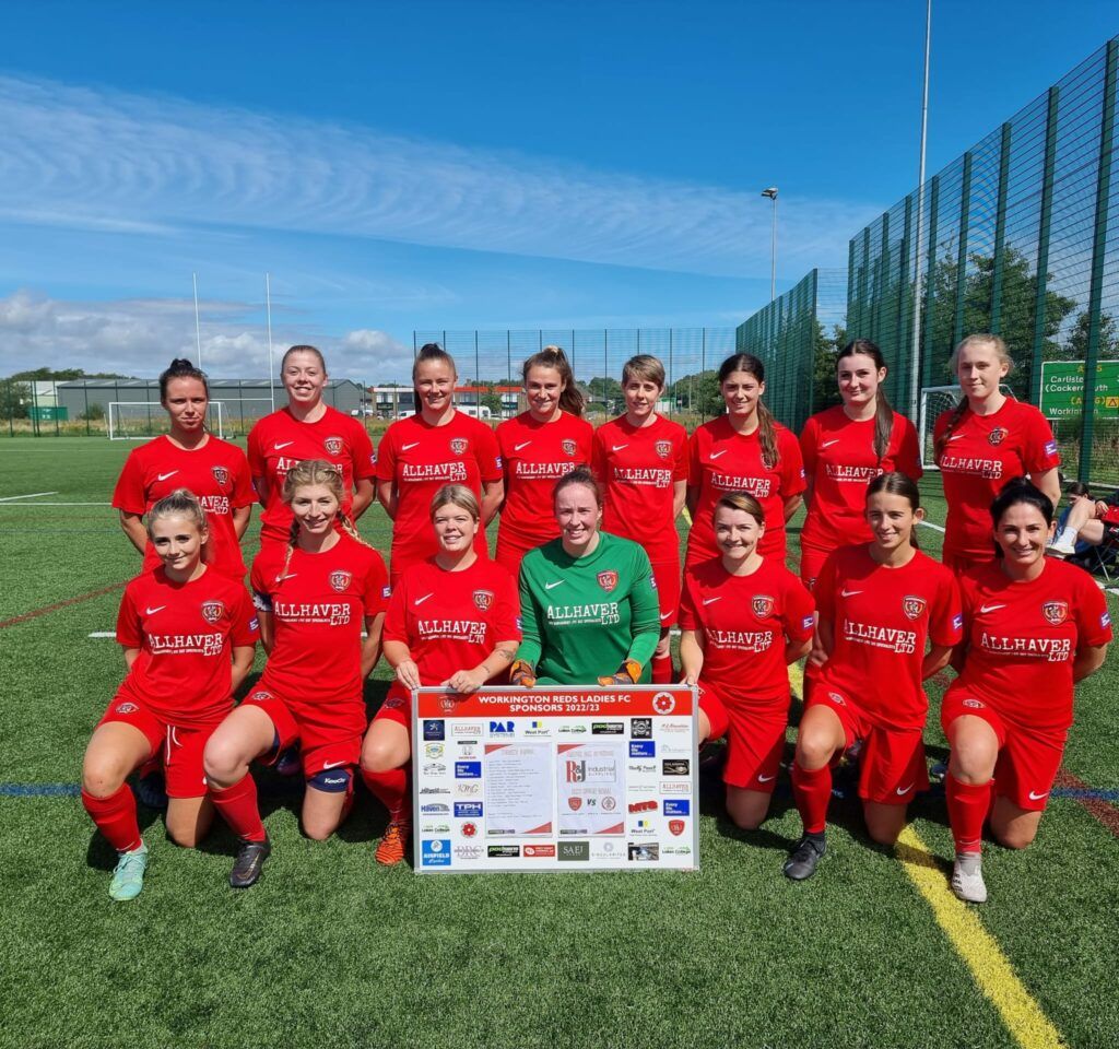Workington Reds Ladies ahead of their opening game with Penwortham.