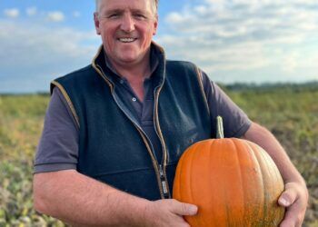 Neil Milbourn at the Walby Farm Park Pumpkin Patch