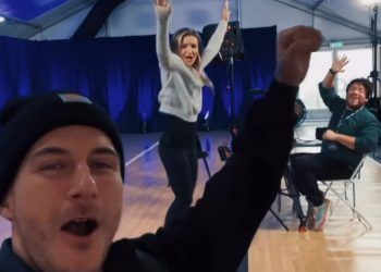 Helen Skelton jumps for joy as rehearsals begin for Strictly Come Dancing’s Blackpool special