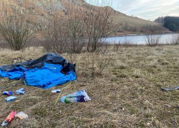 Lake District beauty spot left covered in litter including brand new tent