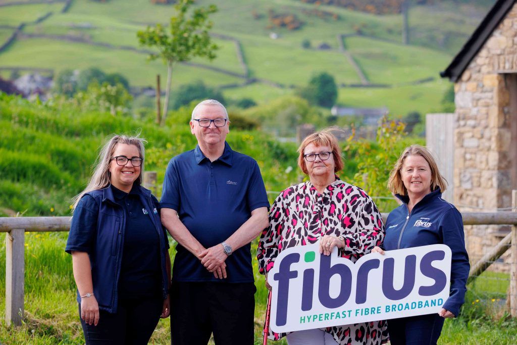 Emma Gavin, Fibrus Senior Trading Manager, Maxine and Keith Brown, Libby Bateman, Fibrus External Stakeholder Manager