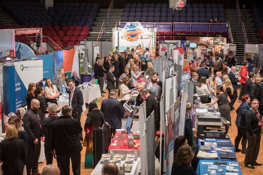 view of business exhibition event