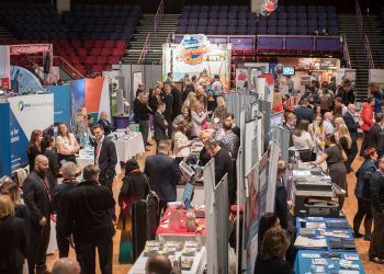 view of business exhibition event