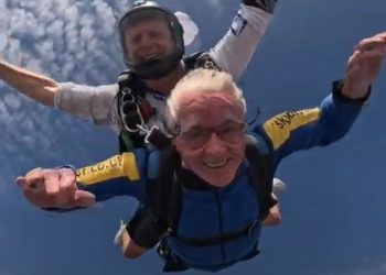 WATCH: Coronation Street star Bill Roache skydives from Cumbria aged 91