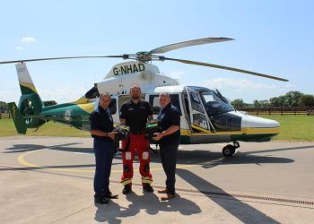 Sellafield staff donate life-saving kit to Great North Air Ambulance Service