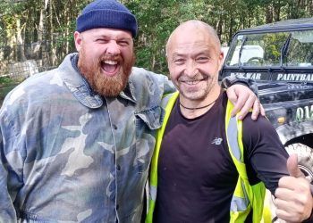 Scottish singer Tom Walker spends day paintballing in Cumbria