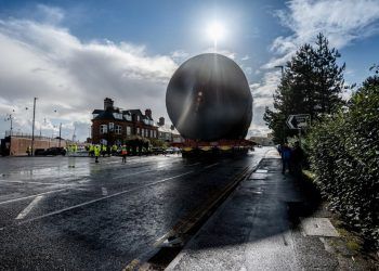 Rare look at submarine part moved through Barrow streets for BAE Systems