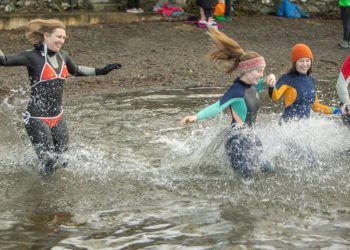 WATCH: Almost 300 brave Derwentwater in New Year’s Day Dip for Lake District Calvert Trust